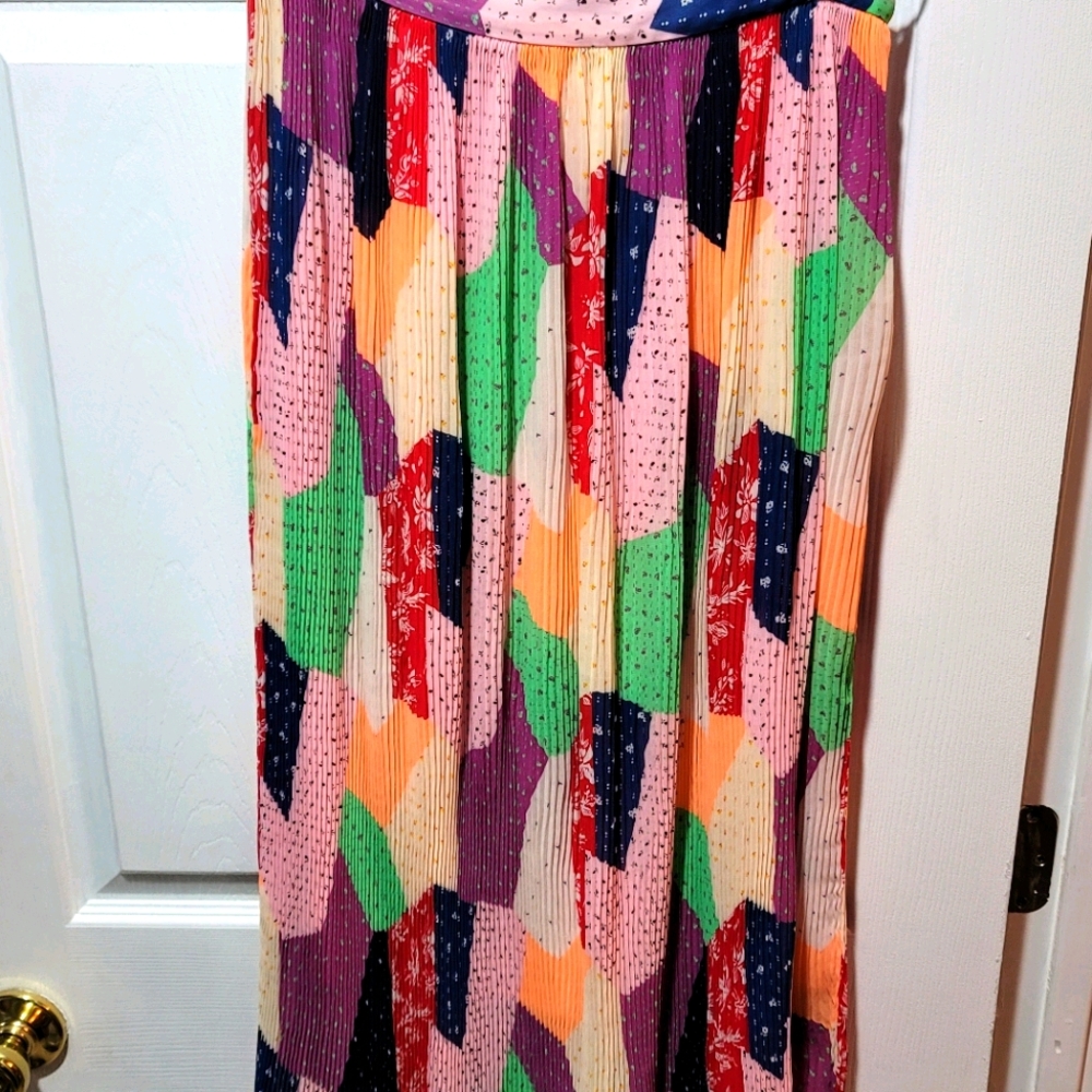 & Other Stories Multicolored Patchwork Midi Skirt - image 1
